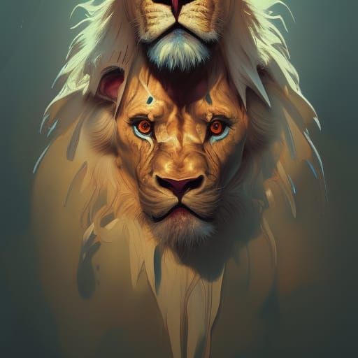 The 2 Lions - AI Generated Artwork - NightCafe Creator