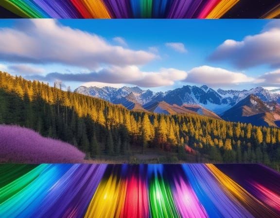 Colorful Celestial Fox and Rabbit in Hyperrealistic Style