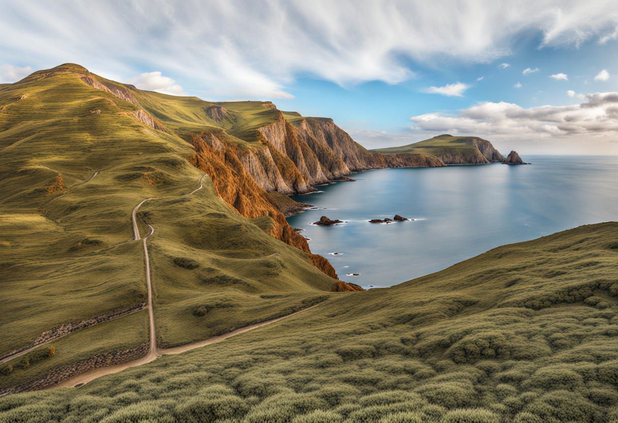 Photo painting coast without buildings