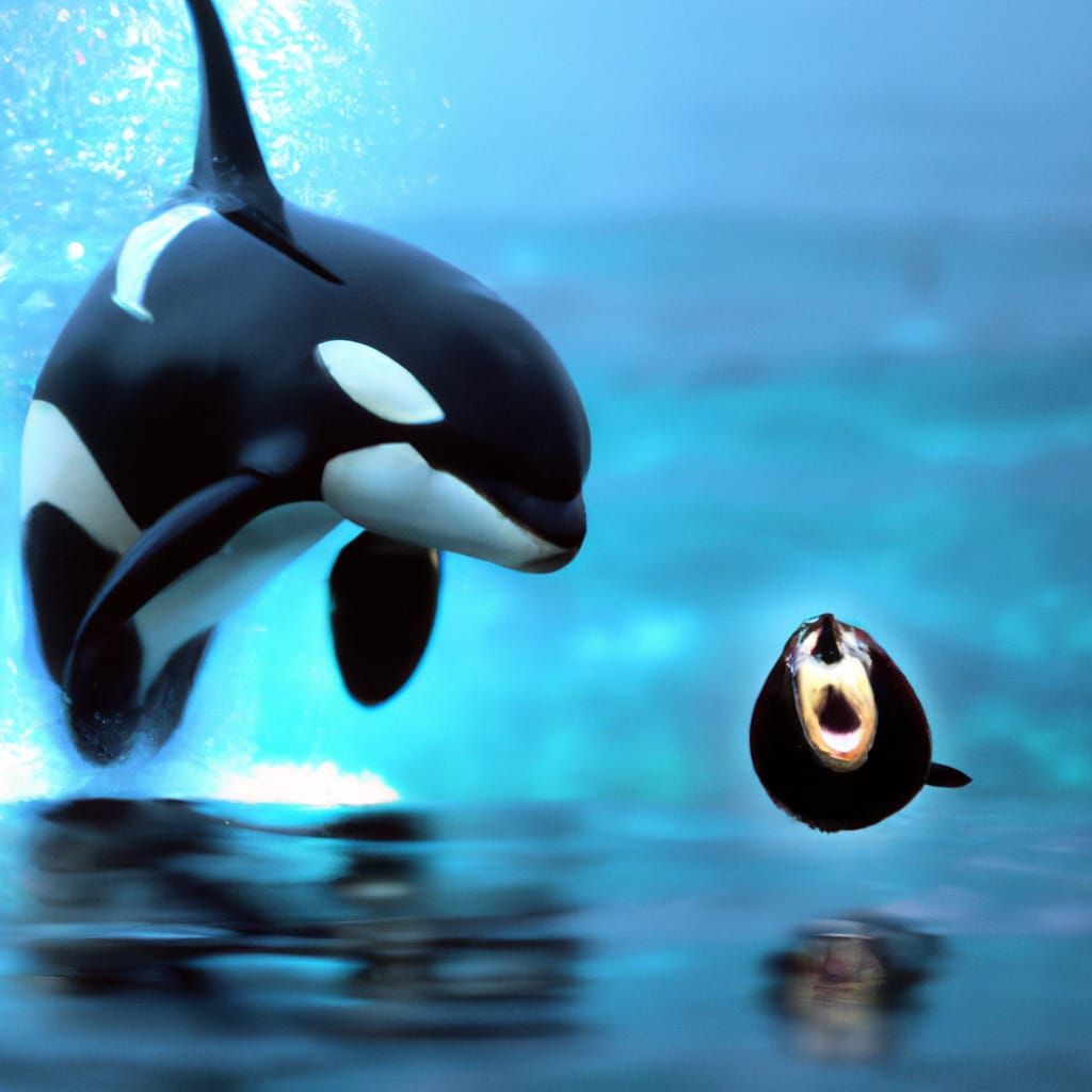 Orca Pursues Pufferfish