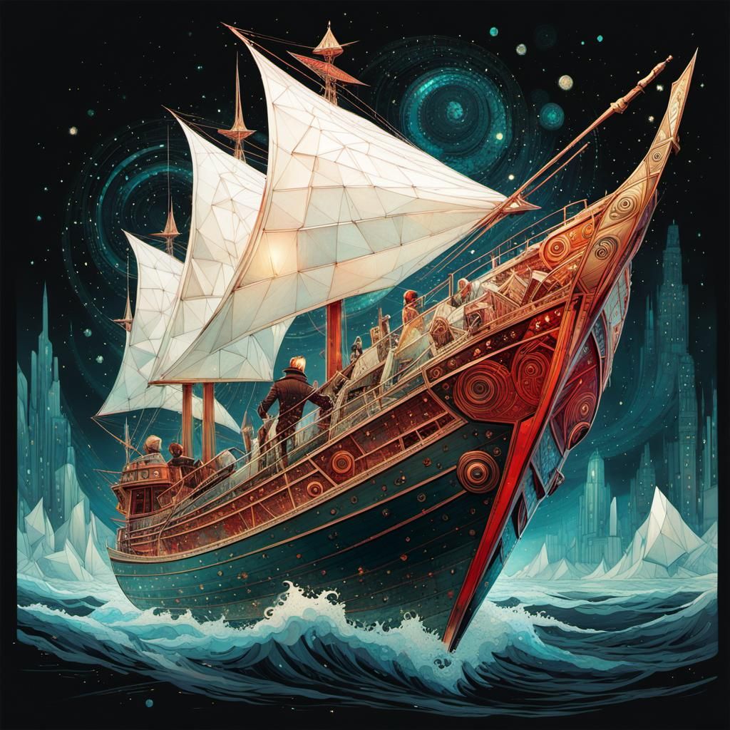A futuristic boat