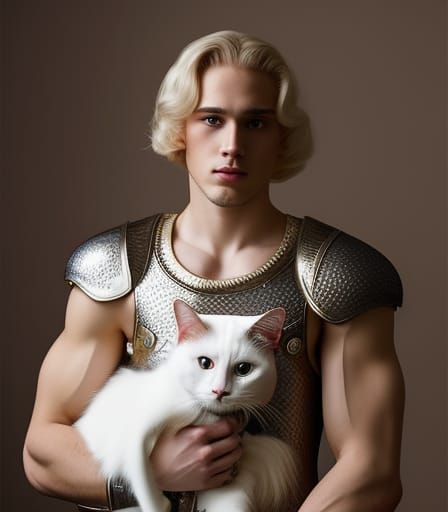 Warrior, with a cat