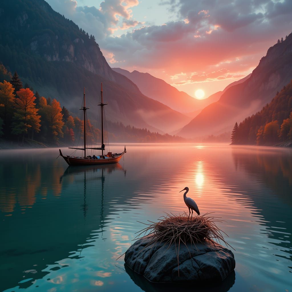 African Sacred Ibis Nesting