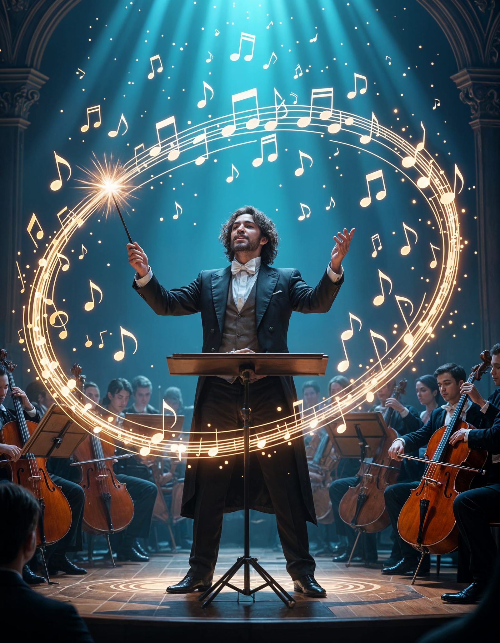 The Maestro of Enchanted Harmonies: Conducting a Circle of Living Light  by @Heralyn