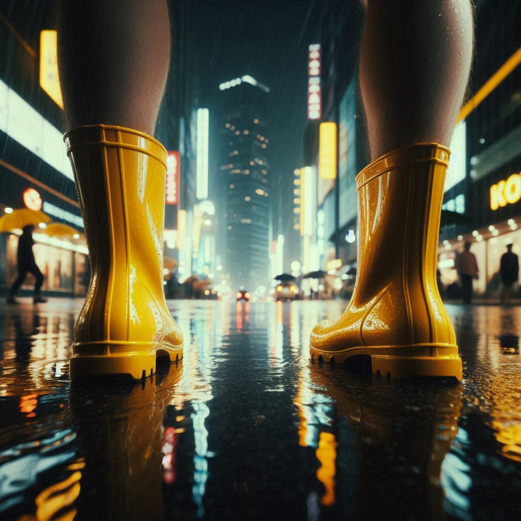 Yellow rubberboots