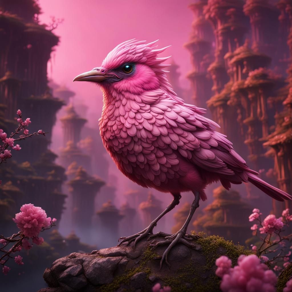 pink bird