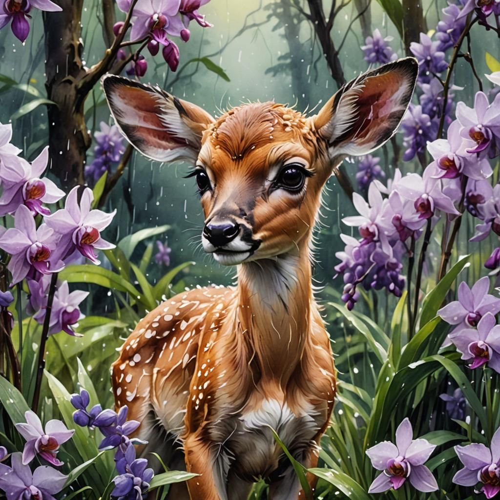 Wet Fawn  by @Rosie