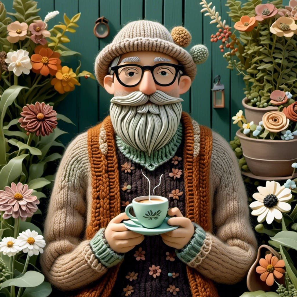 A man drinking an amazing cup of coffee