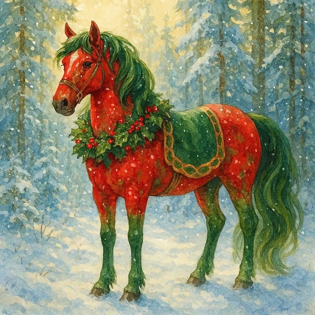 Christmas horse