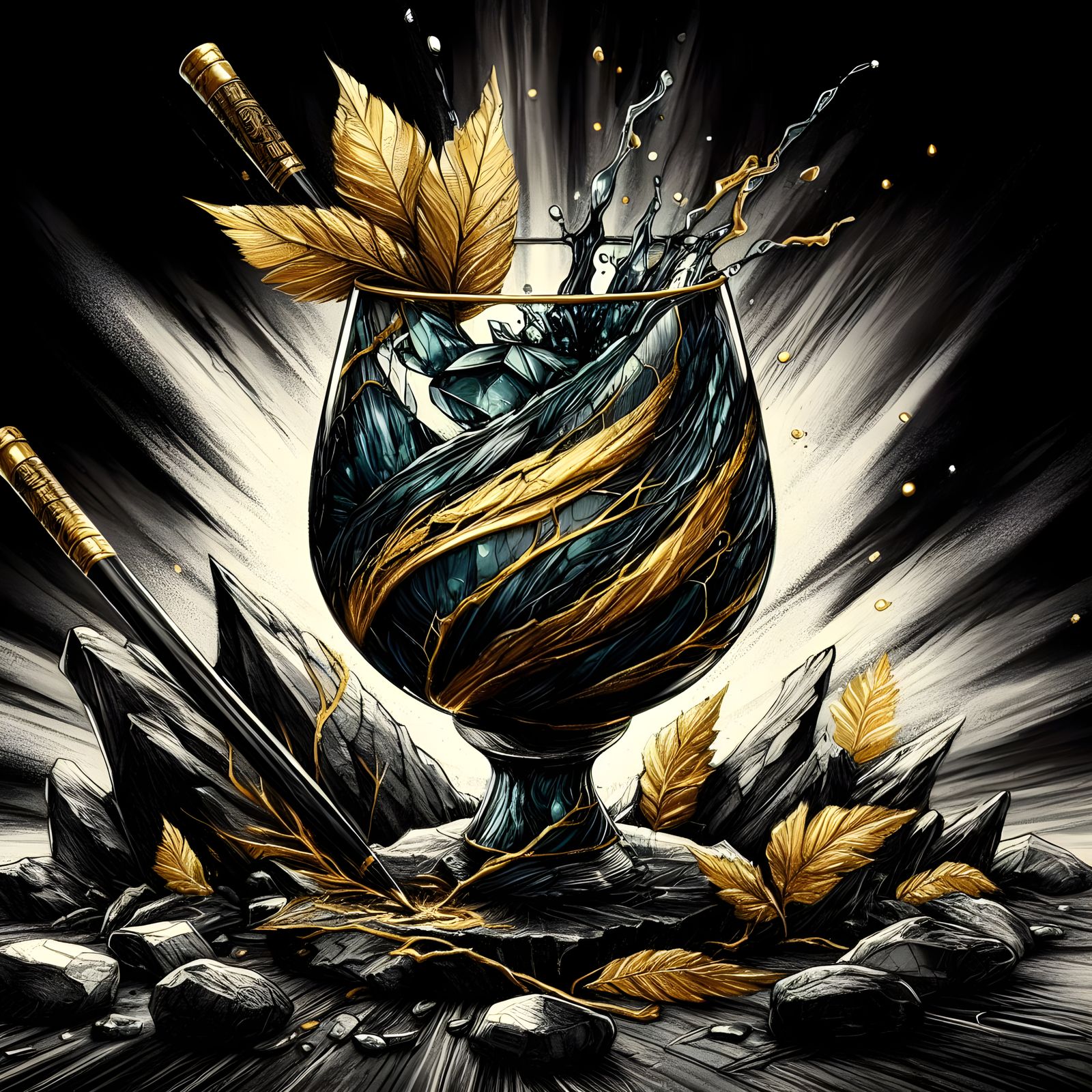 Kintsugi Whisky Glass