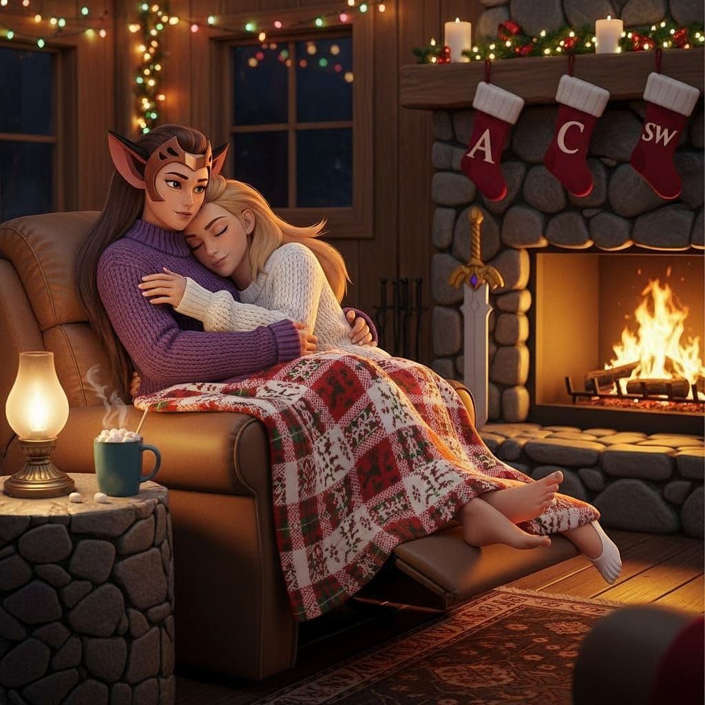 Princess Adora and Catra find holiday romance in a cabin