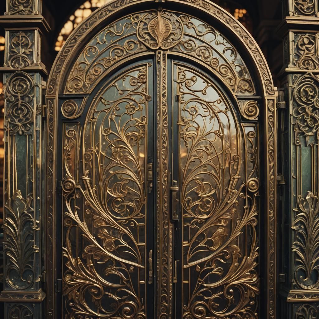 שער מעוצב ומעוטרת