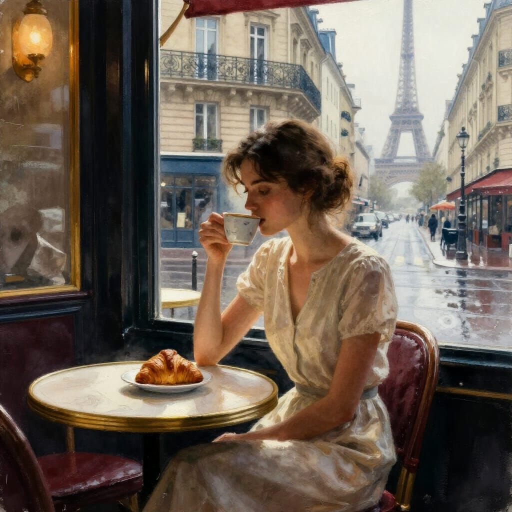 Parisian café  by @Yiu