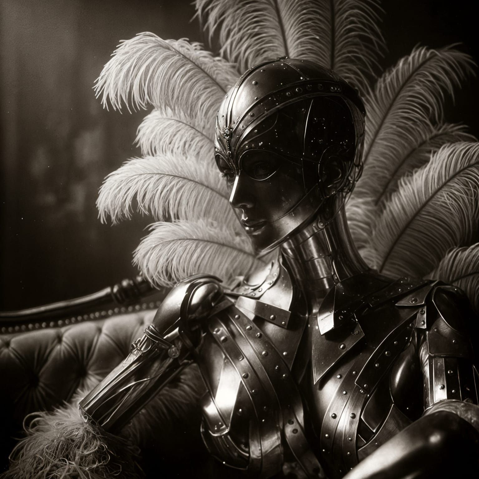 Vintage robot portrait