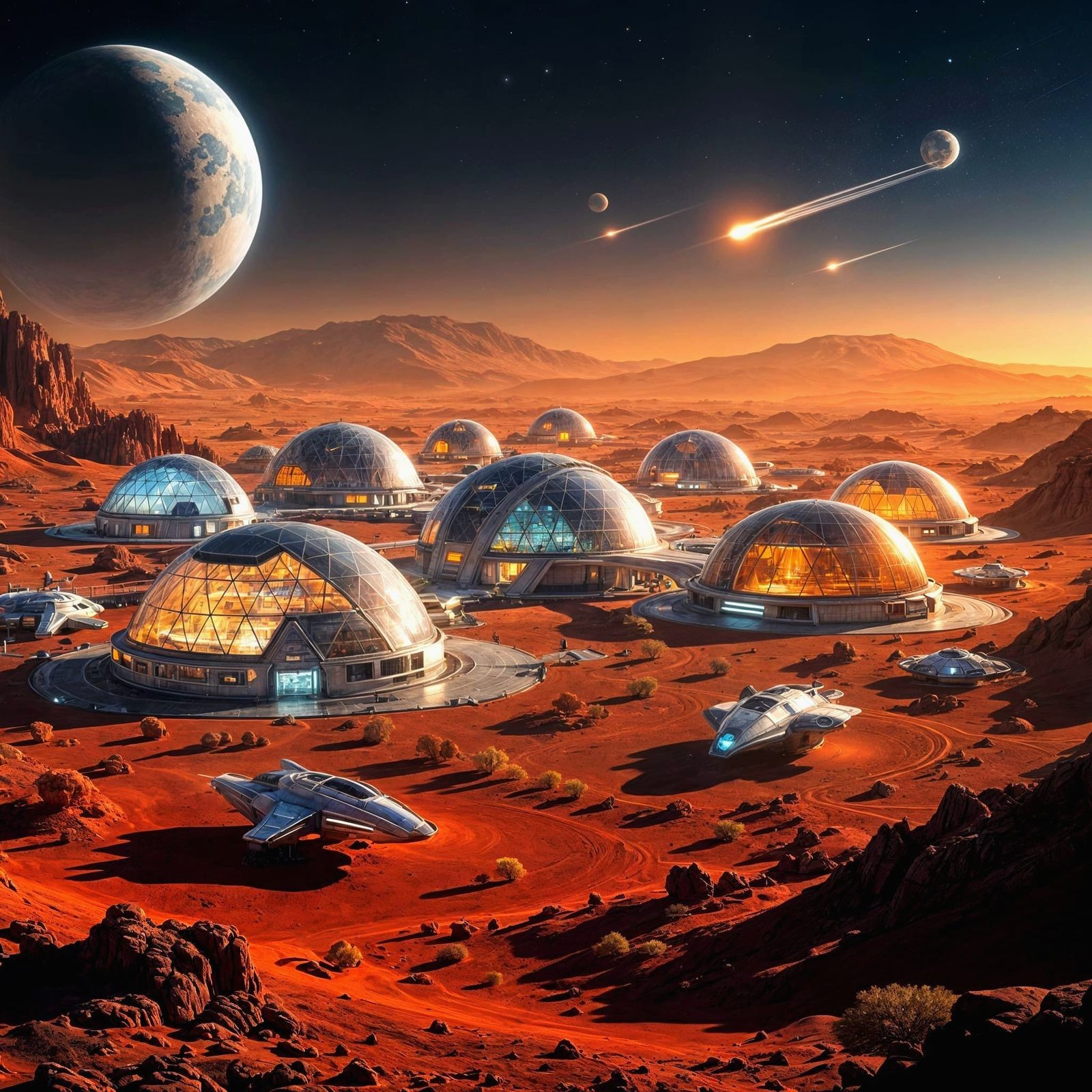 Futuristic living on Mars  by @Neverland