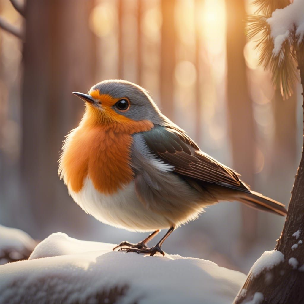  Robin in the golden hour   by @Mr Doodle