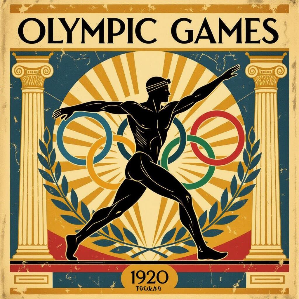 A vintage Olympic Games poster  by @MrEbano
