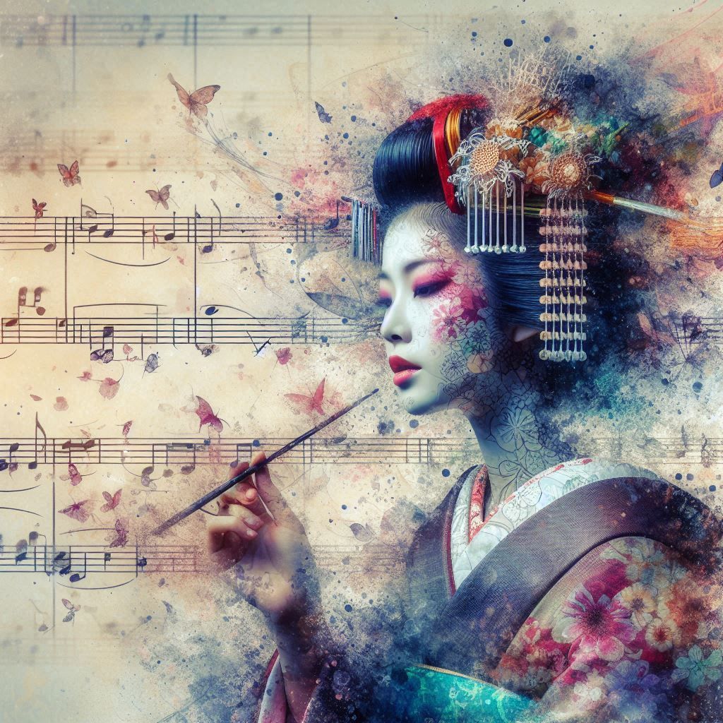 double exposure beautiful fantasy DALL-E 3 portrait landscape..