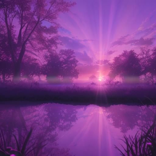 Beautiful purple sunset with magenta accents and pink accents and Blue ...