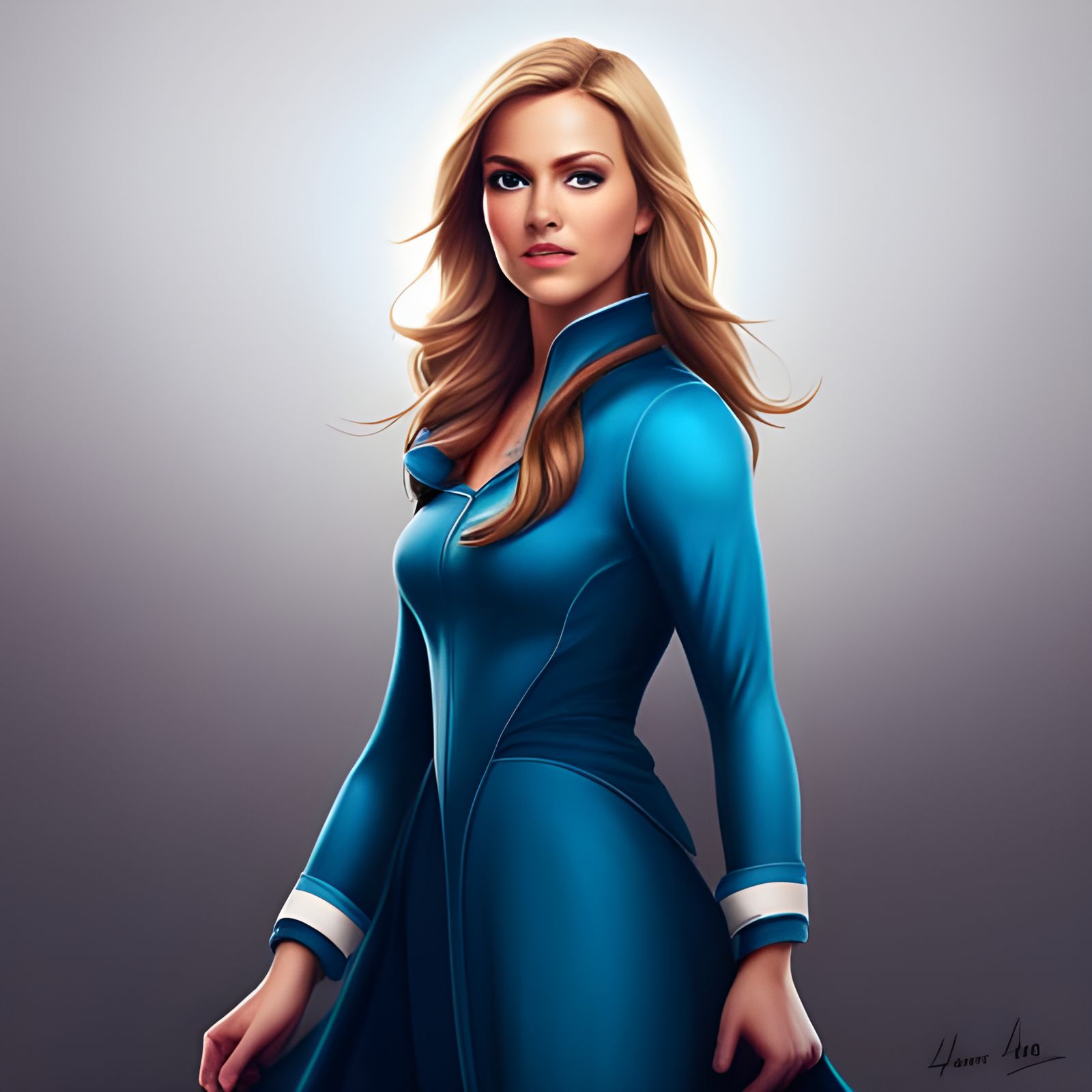 Woman in Blue