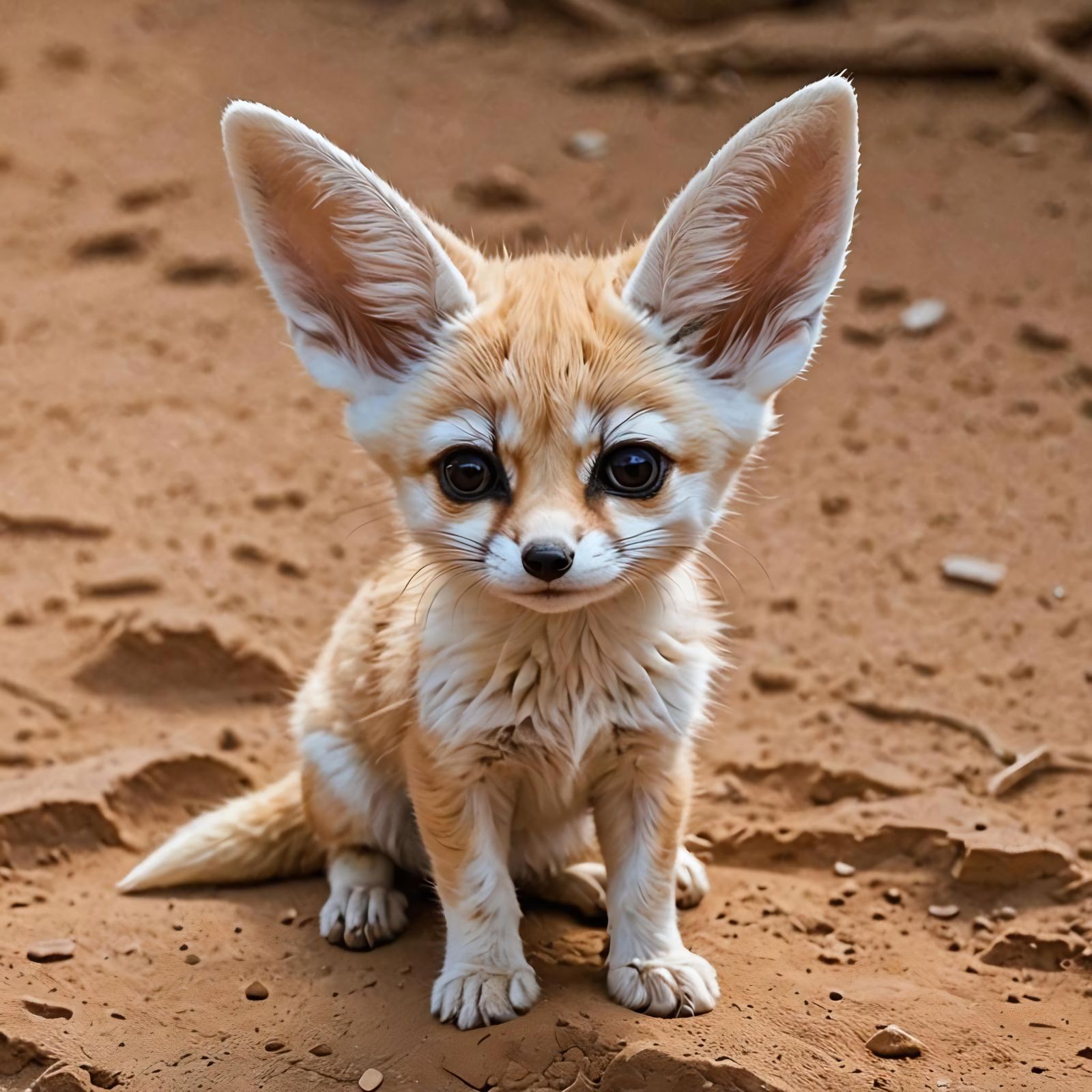 Baby fennec fox  by @Rachel