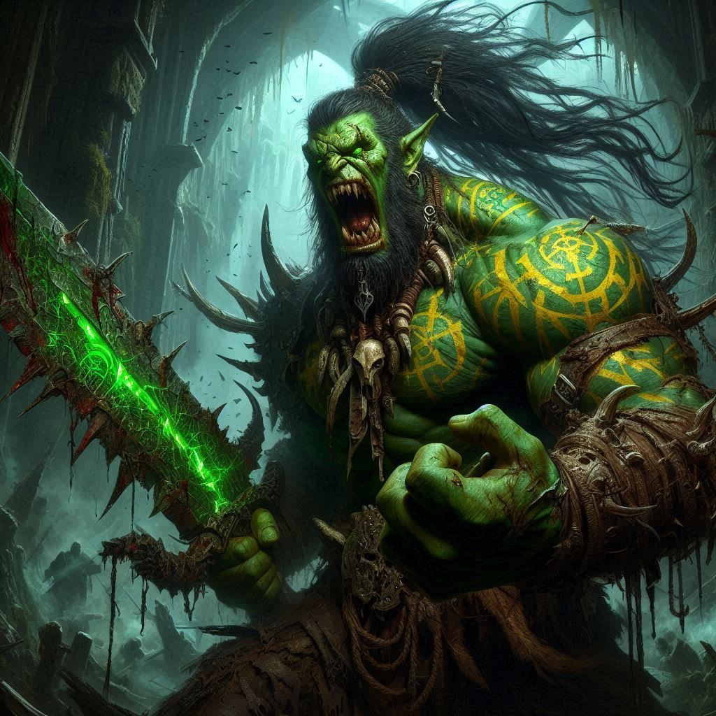 Orc Warrior with the Venomfang Sword