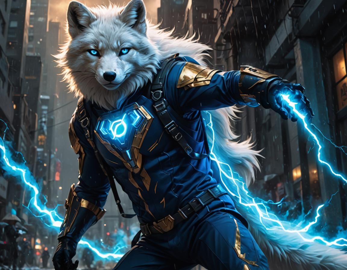 Super Lightning Fox  by @moowokuorn