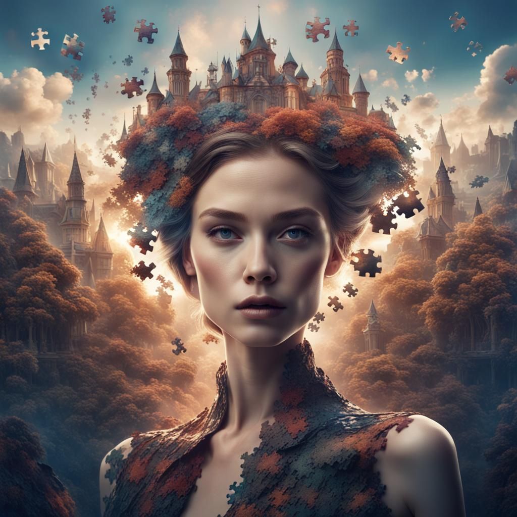 A mesmerizing double exposure where your supermodel graceful...