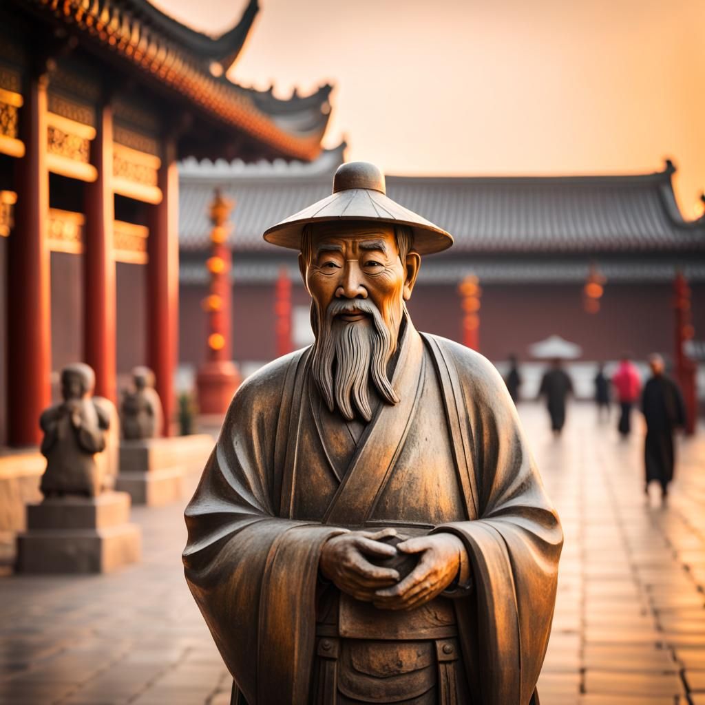 Wandering Man Among Ancient Chinese Architecture