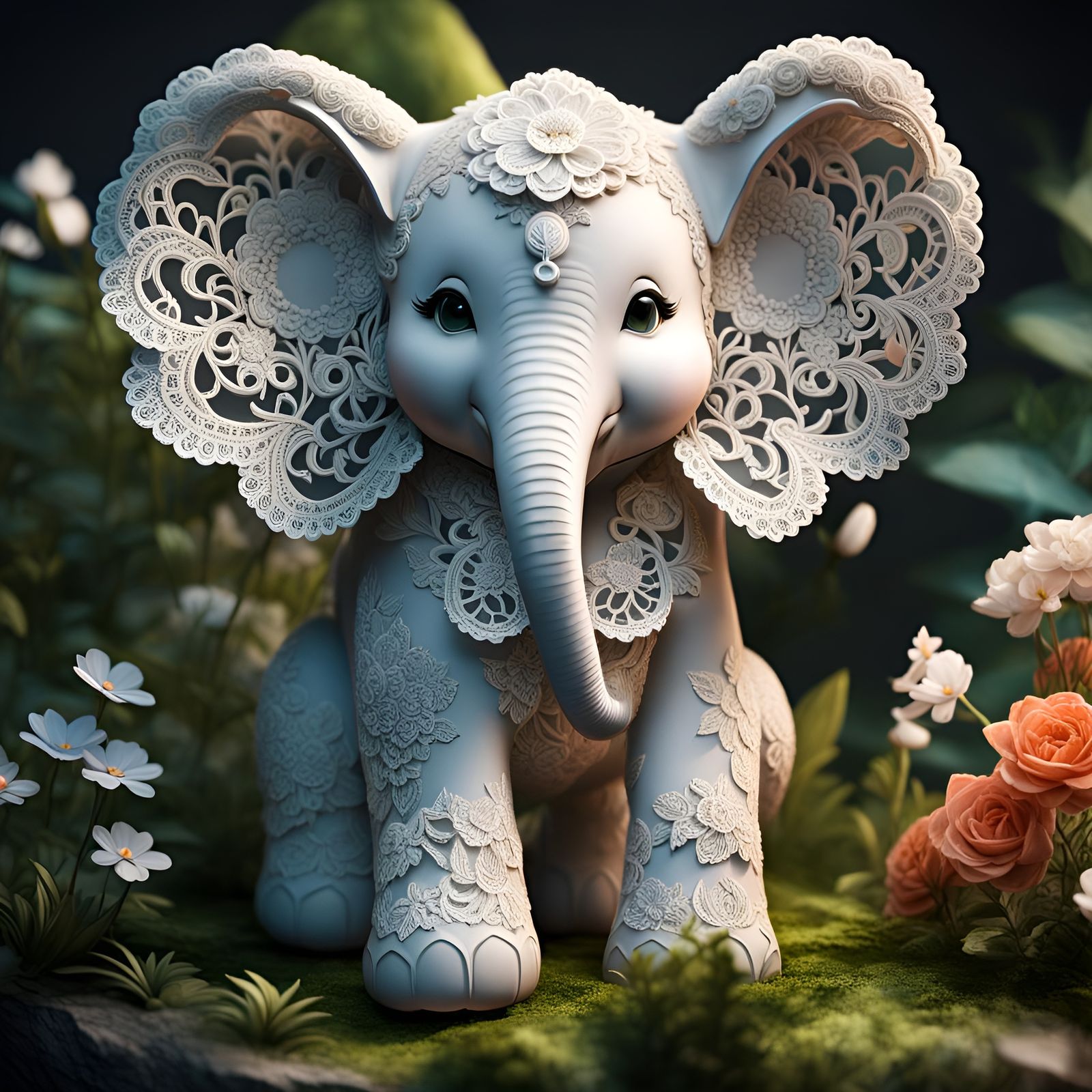 Lace Baby Elephant