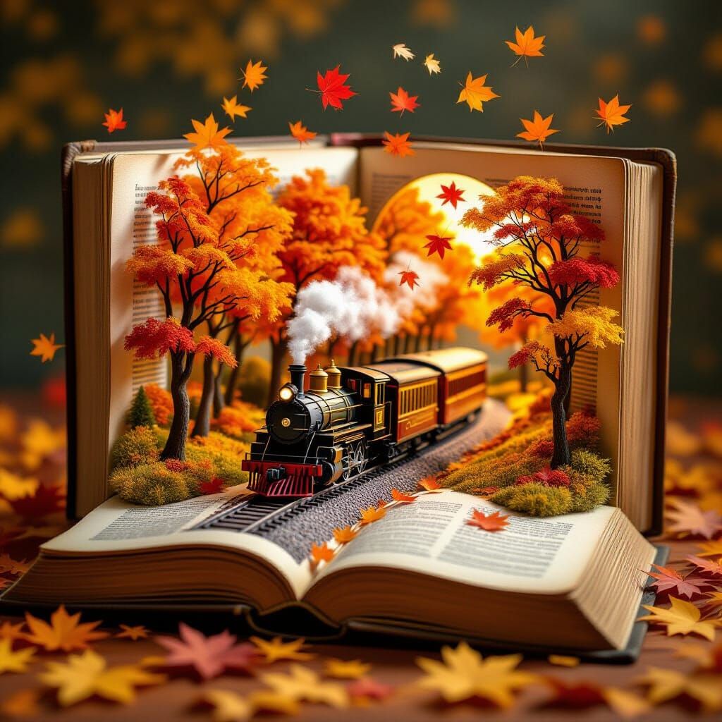 Mystic Autumn Train  by @Warlock11