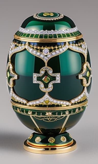 Imaginary Faberge: Emerald Egg - AI Generated Artwork - NightCafe Creator