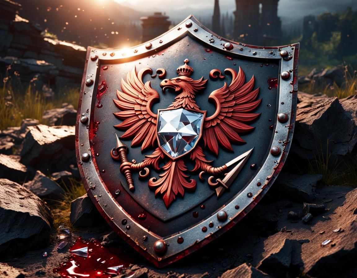 Shield after the battle   by @RatzeP2