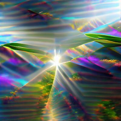 Paradise beautiful 8k resolution sunshine rays iridescent