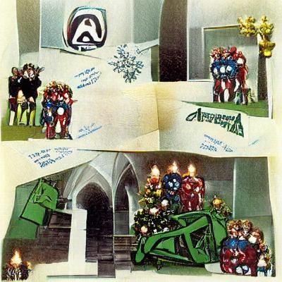 The Avengers annual Christmas card 1980