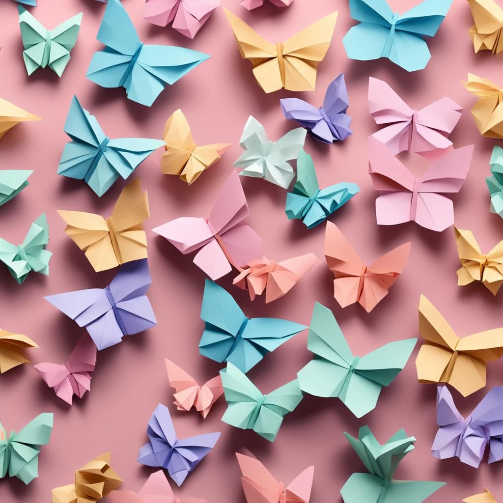 Pastel color butterflies