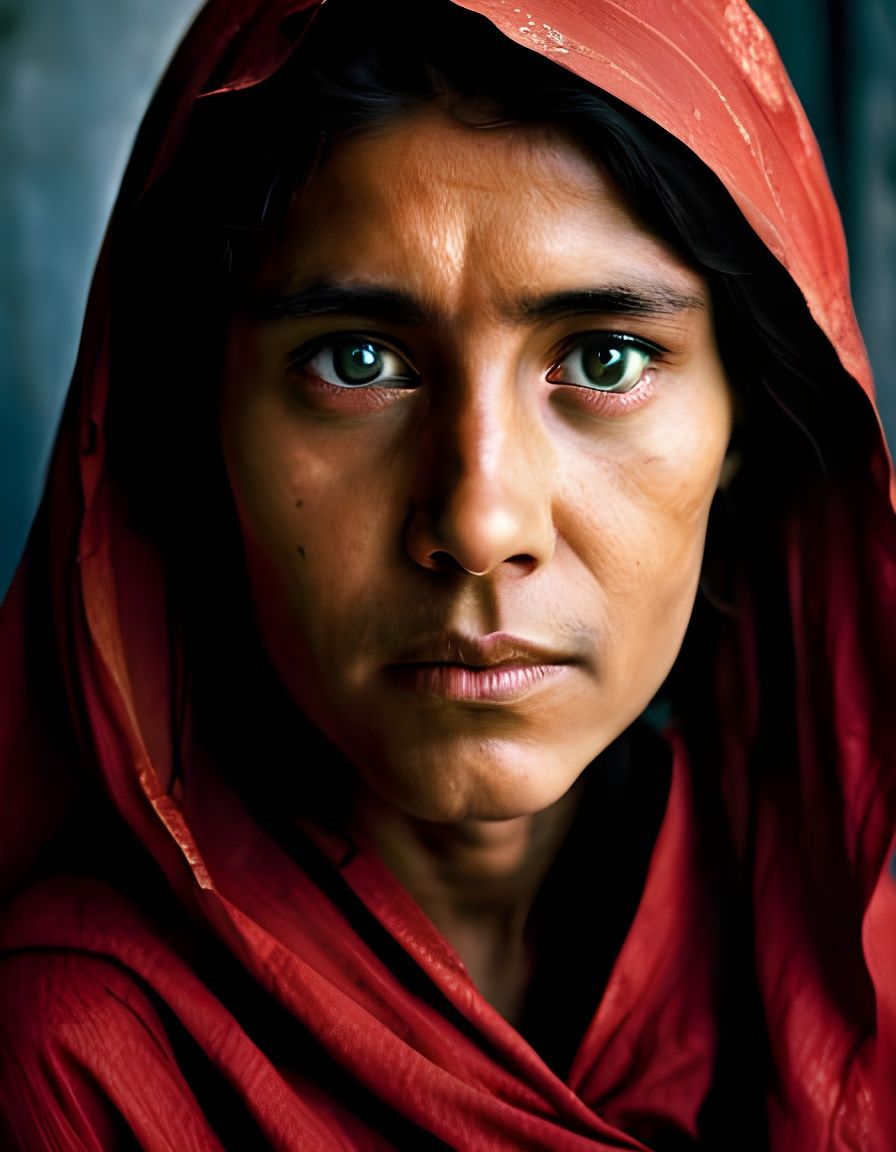 1984 Portrait Of Sharbat Gula, Afghan Girl, For The National Geographic ...