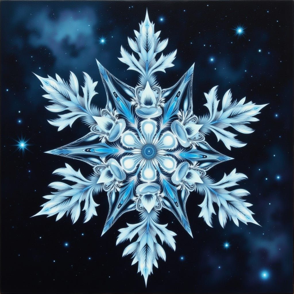 Fractal Snowflake City in Cosmic Void