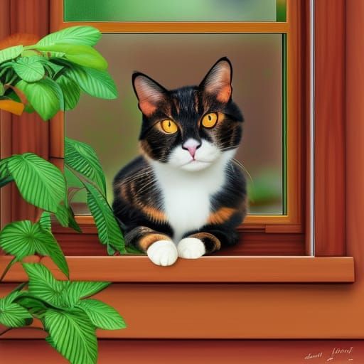 Kitty in plants