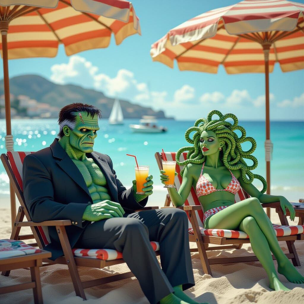 monsters on vacation  by @AleksD