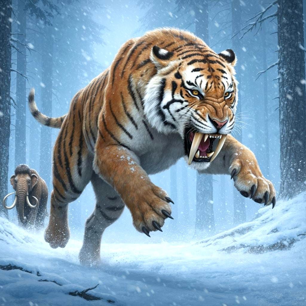 Sabre-toothed tiger  by @FarSeeker