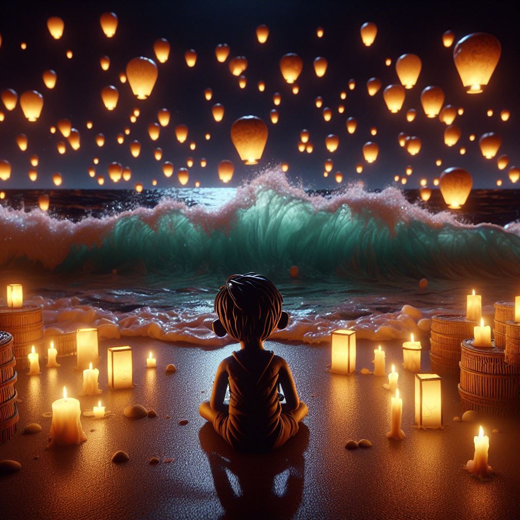 Claymation/ hot air ballons/ candlelit scene