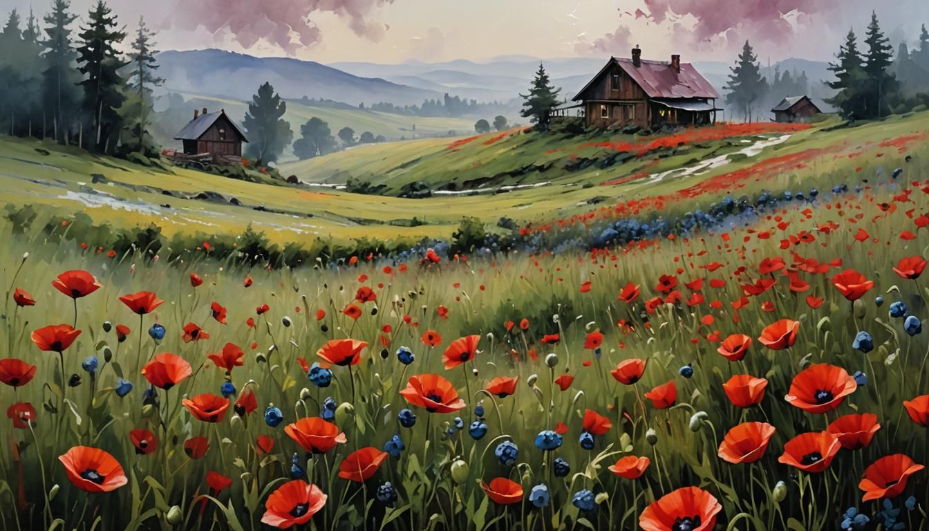 Fresh spring morning in the countryside