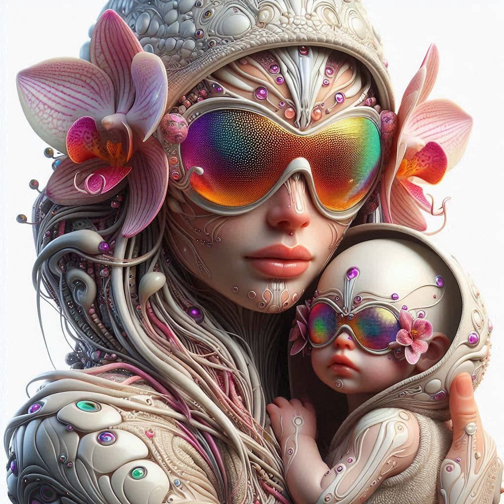 Orchid Mama And Baby With Matching Goggles!!!!