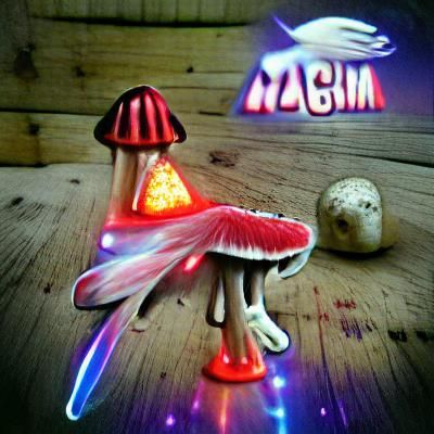 Magic mushrooms neon