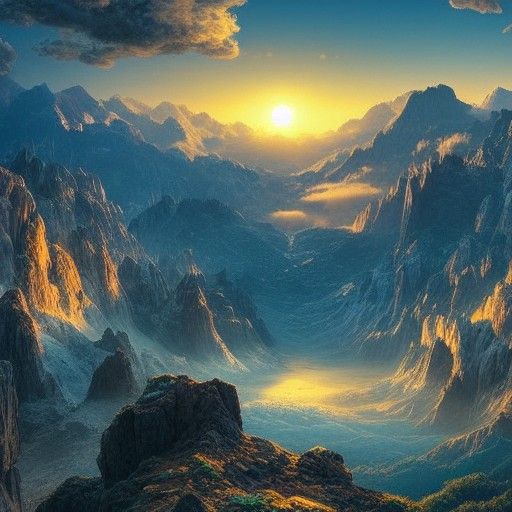 Sunset over the mountains