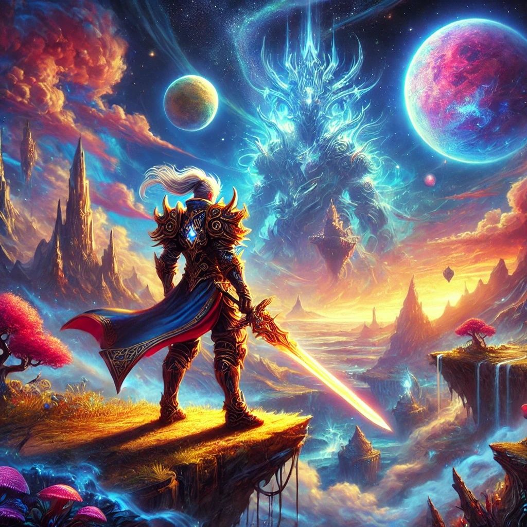Brave Warrior Stands Guard Over the Mystical Land | DALL-E 3 AI image prompt in my tutorials!