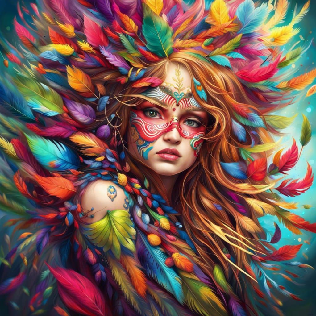 Feather girl - what's her super power?  by @Mr Doodle