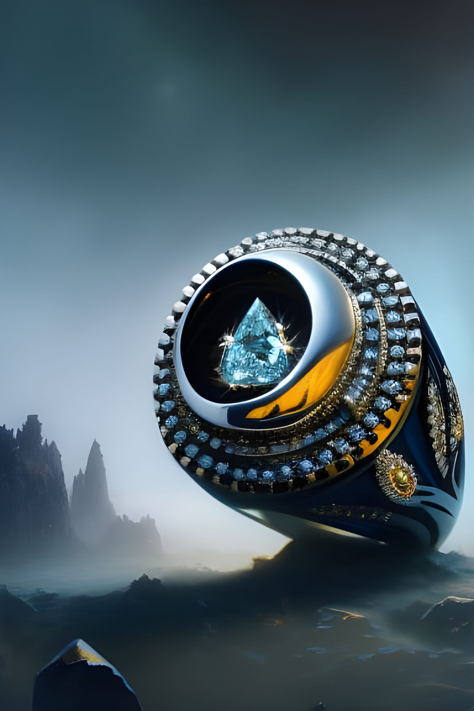 Creamy Ron giant ring