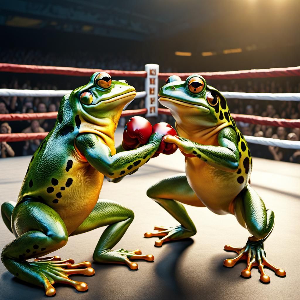 Frog boxers - AI Generated Artwork - NightCafe Creator